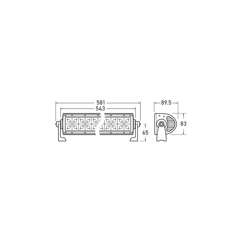 LIGHTING LED LIGHT BAR HELLA COMBO 9-36 VOLTS 581MM