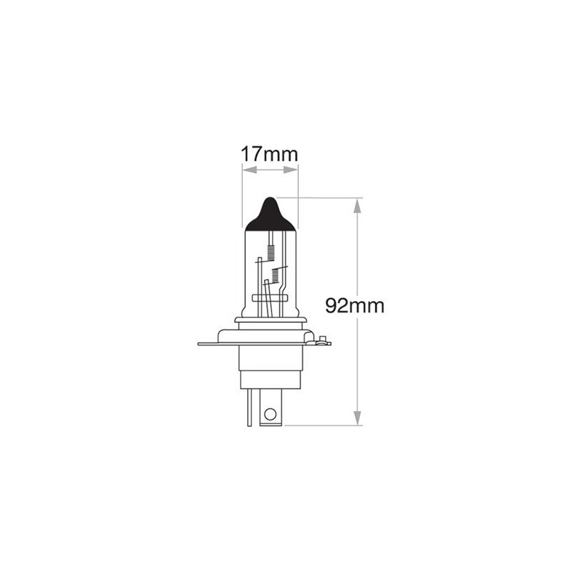 LIGHTING H4 HALOGEN GLOBE 12 VOLT 60/55W ARTIC BLUE