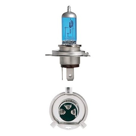 LIGHTING H4 HALOGEN GLOBE 12 VOLT 60/55 WATT INTENSE BLUE