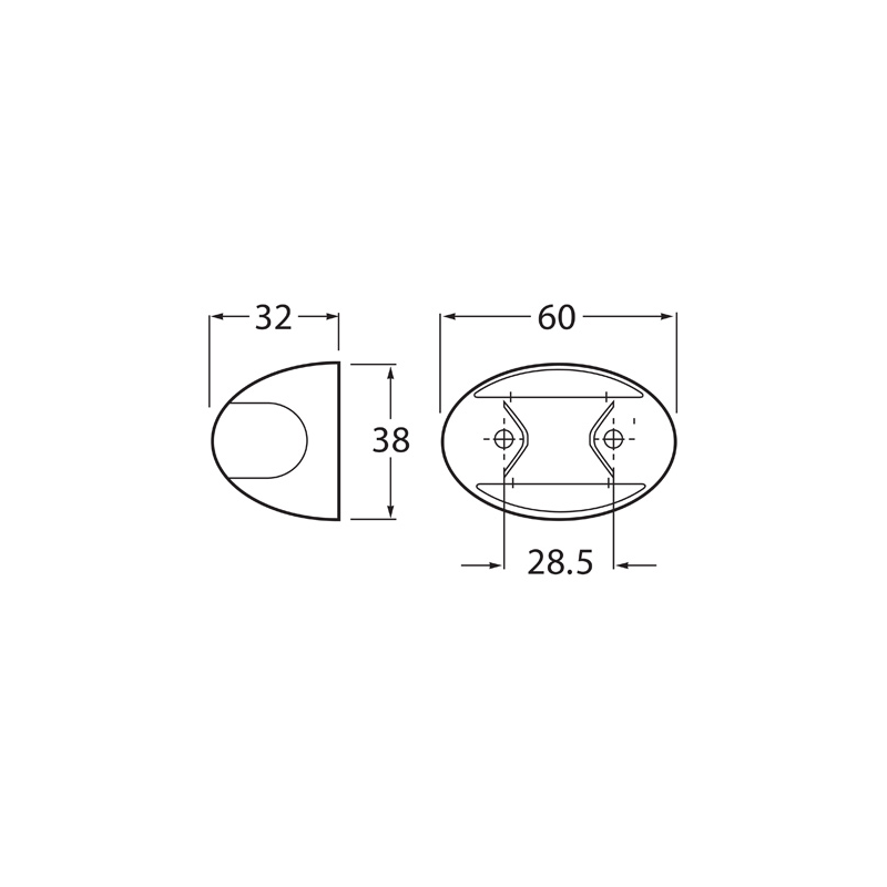 LIGHTING FRONT MARKER LIGHT CLEAR LED 9 TO 33 VOLT