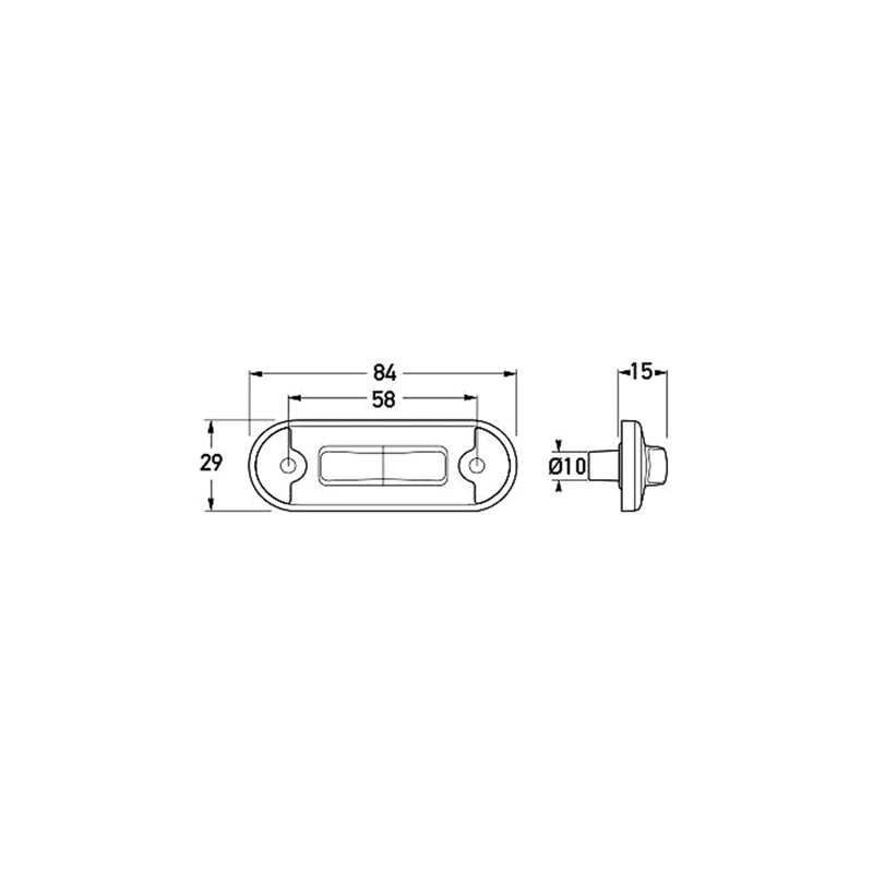 LIGHTING SIDE MARKER LED 12/24V SLIM SIDE MARKER LAMP