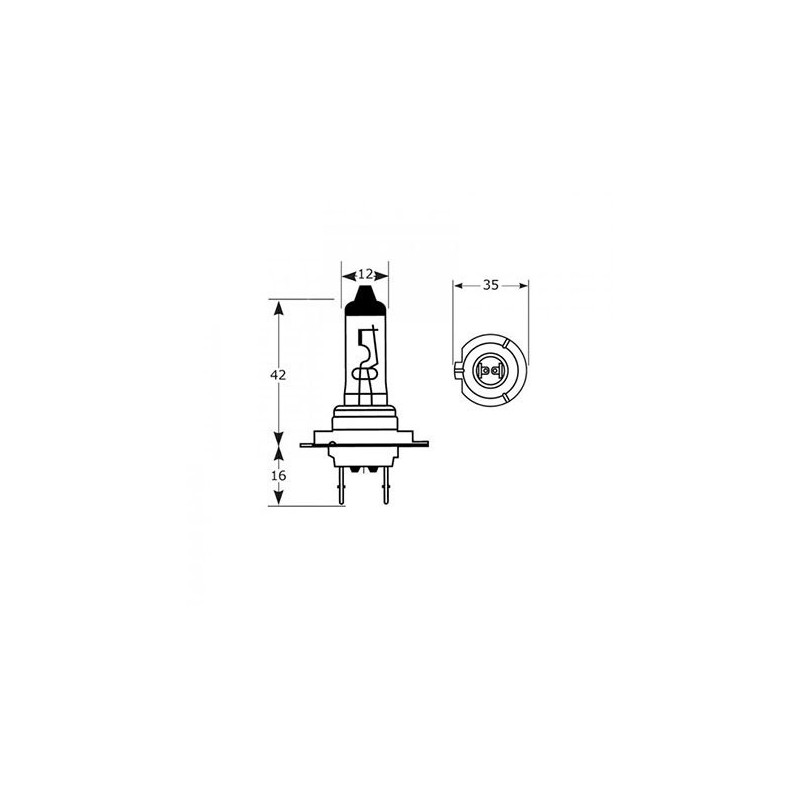 LIGHTING H7 HALOGEN GLOBE 12 VOLT 55 WATT PLUS 60