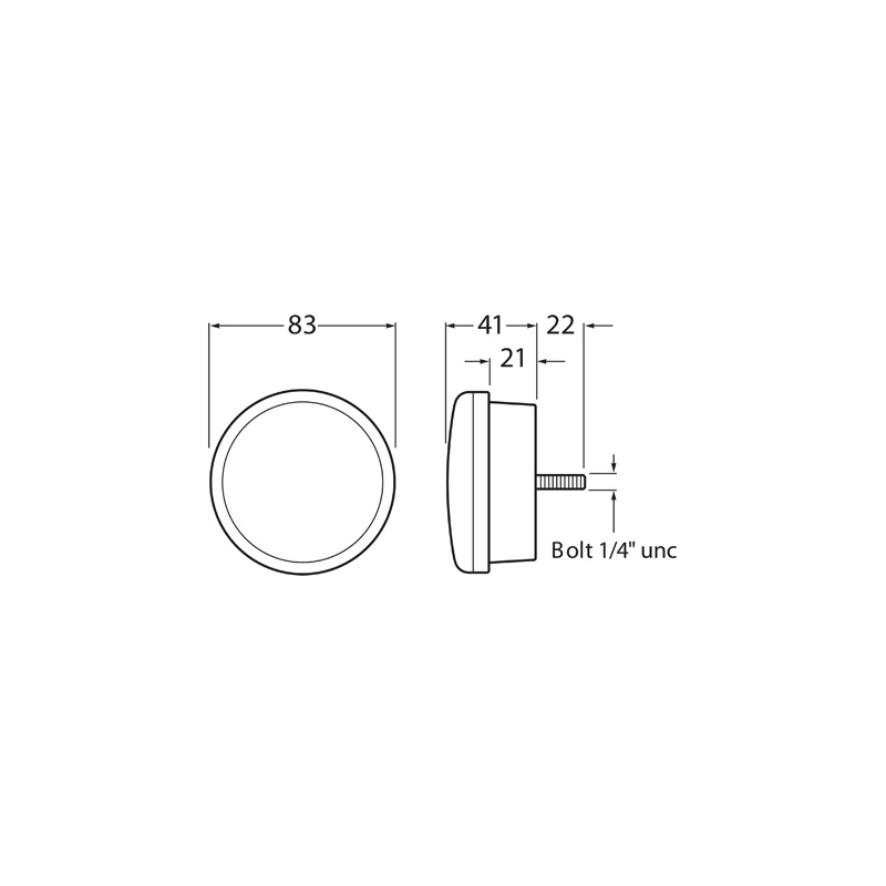 LIGHTING FRONT INDICATOR FLASHERS LED 9-33 VOLTS FLUSH MOUNT