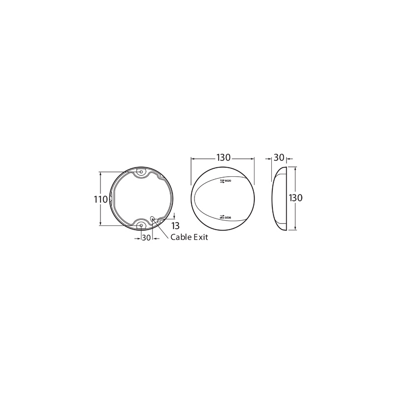 LIGHTING FRONT INDICATOR FLASHERS LED 9-33  VOLTS SURFACE MOUNT
