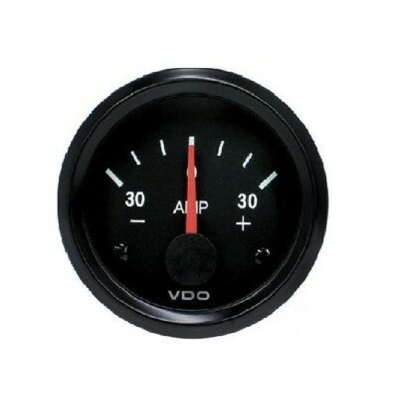 Ammeter (Chrome Bezel/Black Dial/Red Pointer) 100Amp