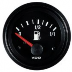 GAUGE FUEL 24 VOLTS 10-180 Ohms 52MM WITH ADJUSTABLE RESISTANCE