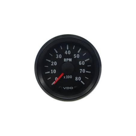 GAUGE TACHOMETER ELECTRIC 12 VOLT 0-8000 RPM 52 MM