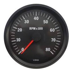 GAUGE TACHOMETER ELECTRIC 12 VOLT 0-8000 RPM 100 MM