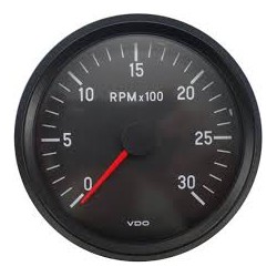 GAUGE TACHOMETER ELECTRIC 24 VOLTS 0-3000 RPM 80 MM