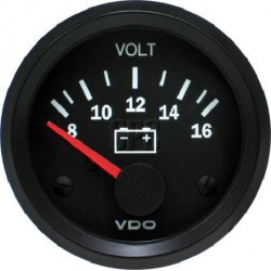 GAUGE VOLT 9 TO 16 VOLTS ROUND ANALOGUE