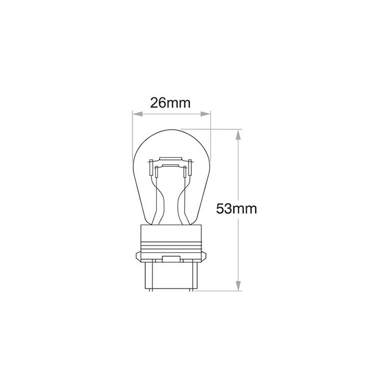 LIGHTING GLOBE PY27/7W WEDGE W2.5X16Q GLOBE 12V 24/7W