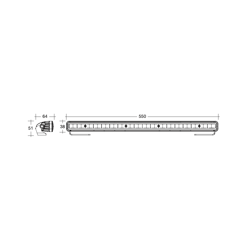 LIGHTING LED LIGHT BAR NARVA EXPLORA 22 INCH