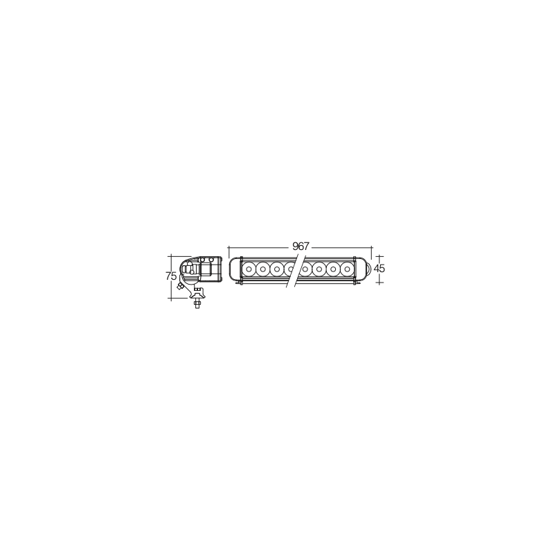 LED LIGHT BAR NARVA LED 36 X 5 WATT 650 LUMEN