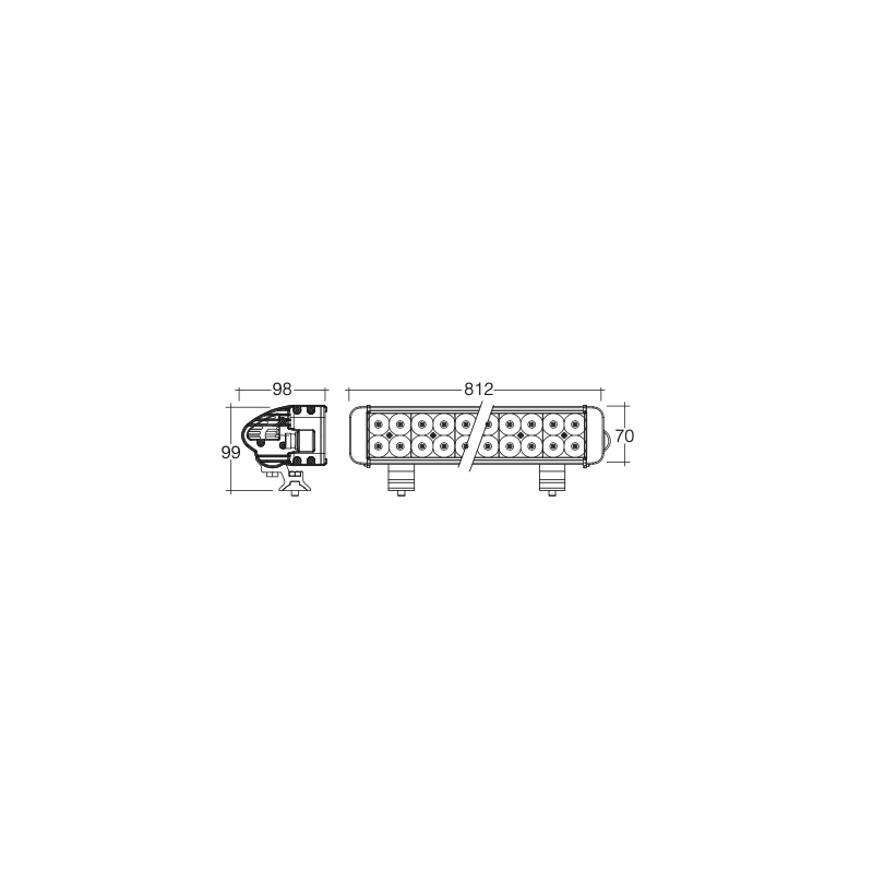 LED LIGHT BAR NARVA DOUBLE ROW 32 INCH 30000 LUMENS