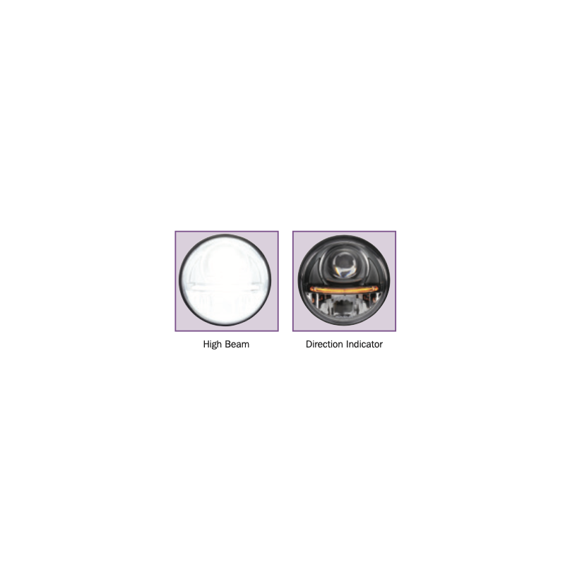 LIGHTING LED HEADLAMP 7" HIGH DRL AND POSITION LIGHT