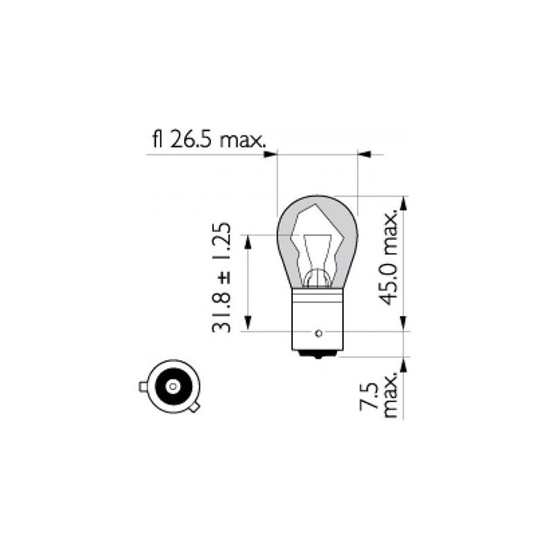 LIGHTING GLOBE 12 VOLT 21 WATT BAU15S