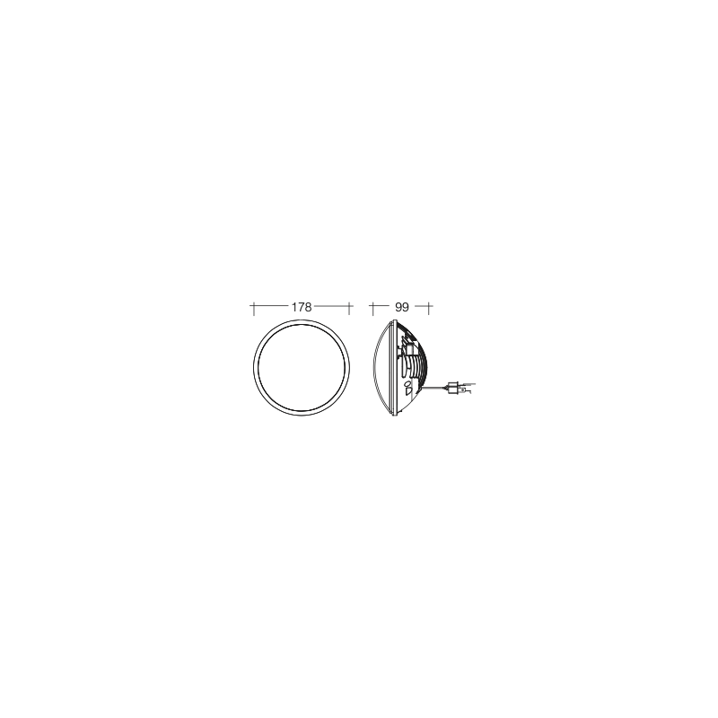 LIGHTING LED HEADLAMP 7" HIGH-LOW BEAM, DRL AND POSITION LIGHT