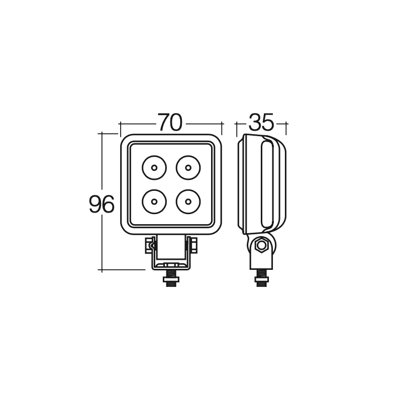 LIGHTING LED WORK LIGHT 12-24  VOLT FLOOD BEAM