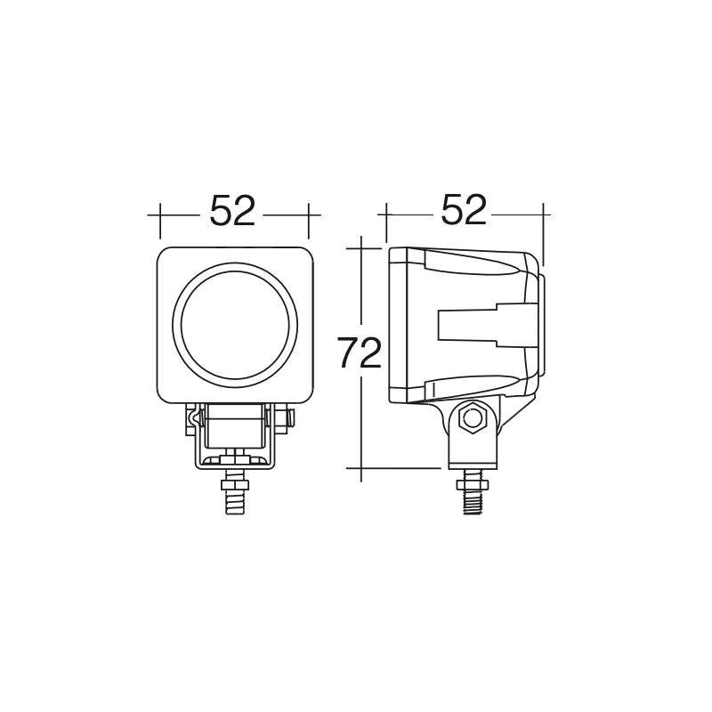 LIGHTING LED WORK LIGHT NARROW 10-80  VOLT SPOT/PENCIL BEAM