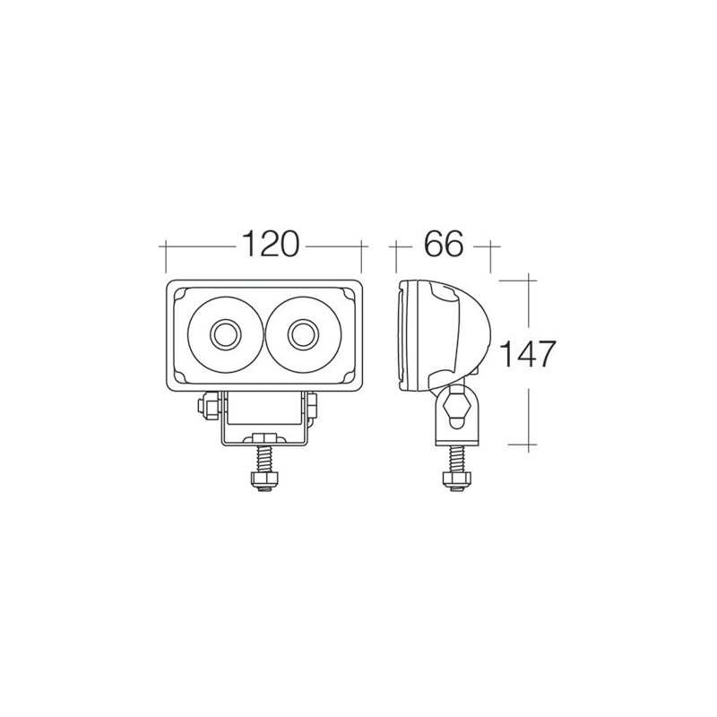 LIGHTING LED WORK LIGHT NARROW 9 - 64  VOLT SPREAD BEAM