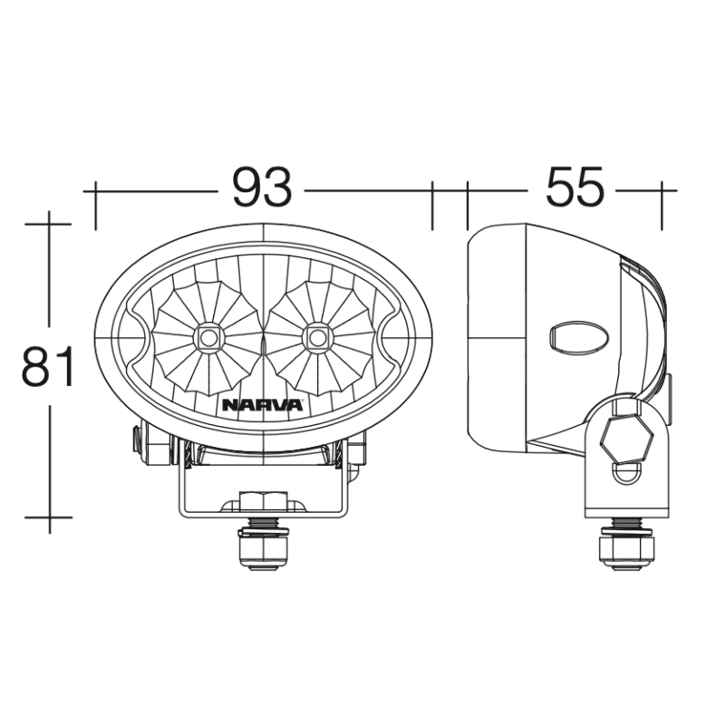 LIGHTING LED WORK LIGHT OVAL FLOOD BEAM 9-33 VOLTS