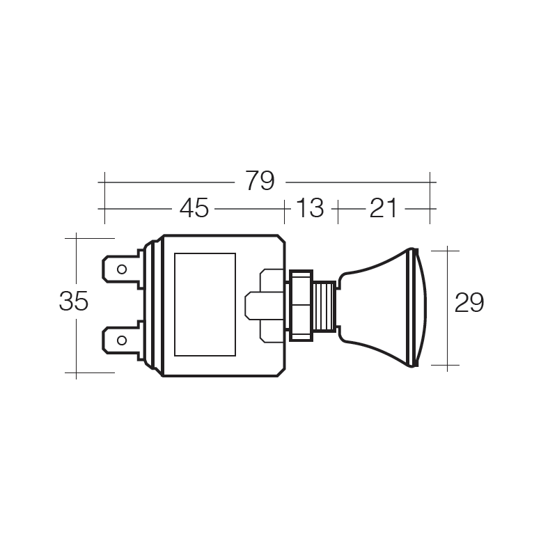 ELECTRICAL SWITCHES ON/OFF PUSH-PULL LED ON/OFF