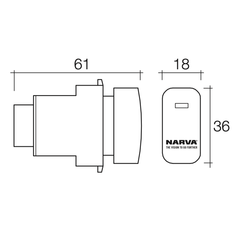 ELECTRICAL DRIVING LIGHT SWITCH  MITSUBISHI APPLICATION OFF-ON LED