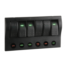 ELECTRICAL SWITCHES 6-WAY LED PANEL WITH CIRCUIT BREAKER