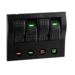 ELECTRICAL SWITCHES 4-WAY LED PANEL WITH CIRCUIT BREAKER