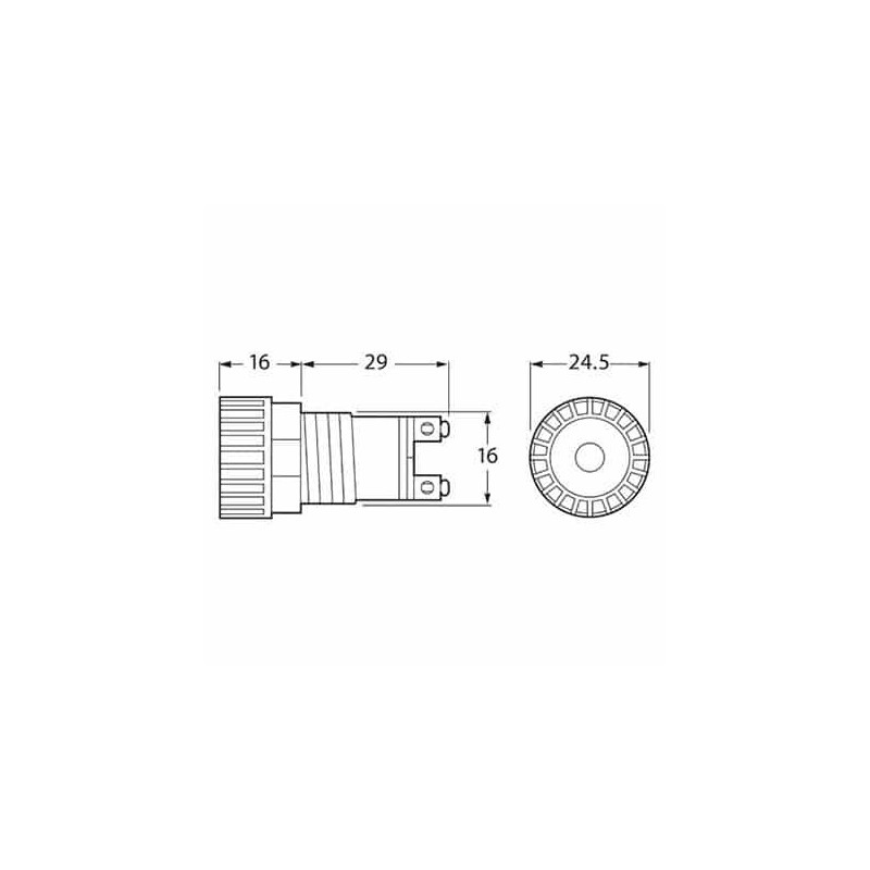 LIGHTING PILOT LIGHT LED BLUE 12 VOLT