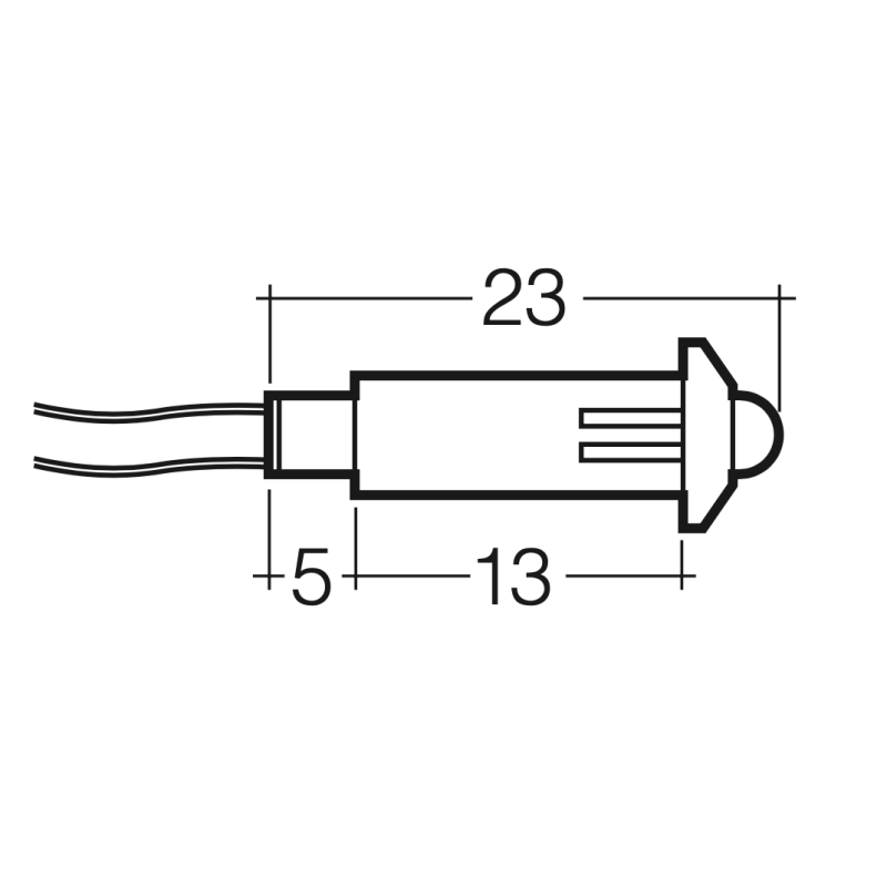 LIGHTING PILOT LIGHT FLASHING RED LED 12 VOLT PRE WIRED